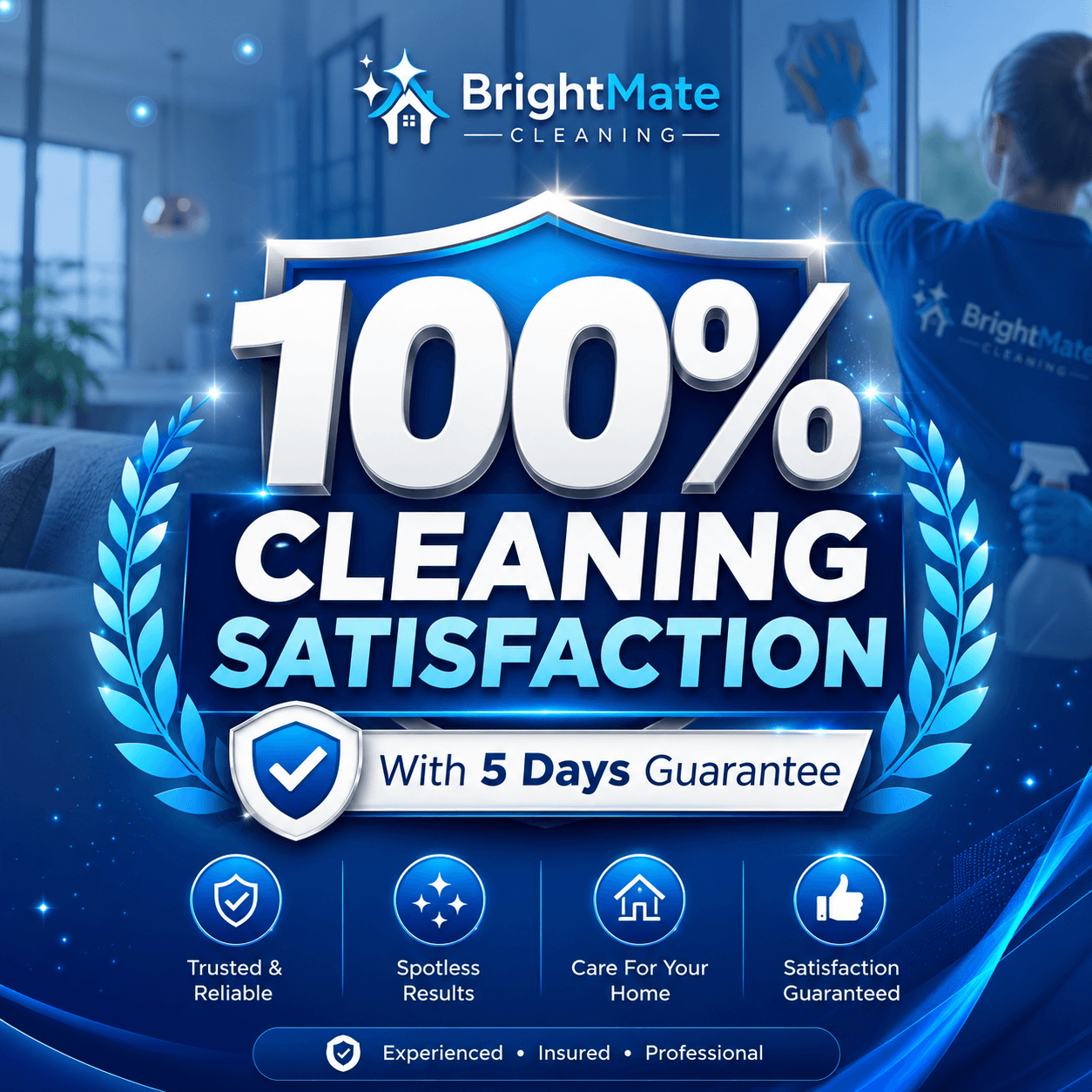 BrightMate Cleaning 5-day satisfaction guarantee
